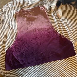 cropped ombré muscle tank